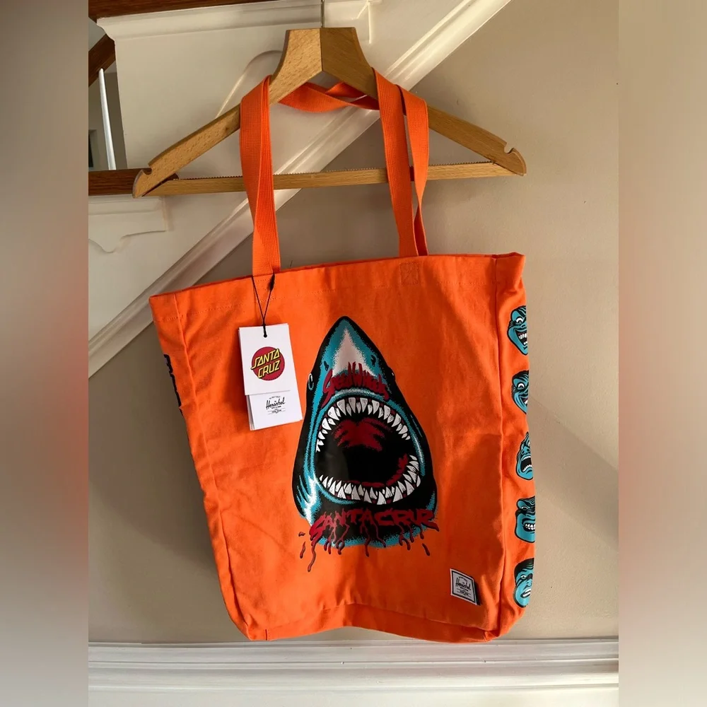 NWT Santa Cruz/Herschel Orange Tote Bag - Picture 3 of 12